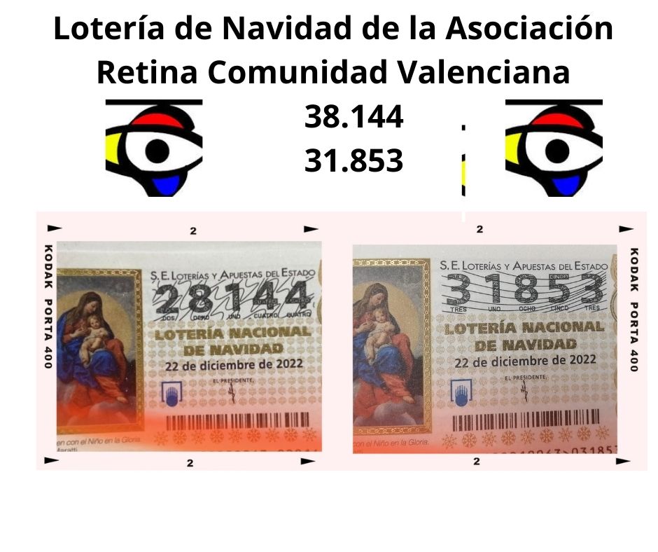 Lotería de Navidad a favor de retina comunidad valenciana